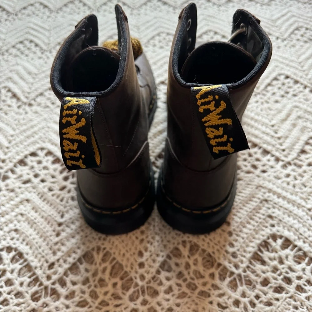 NWT Dr. Martens Combs Leather Gauche Crazy Horse Combat Boots Work Boots Men 12